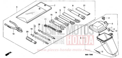 TOOLS/TOOL BOX NX650T de 1996